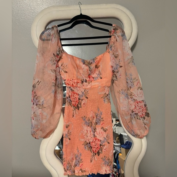 Hello Molly Calendar Girl Dress Apricot - Picture 3 of 6